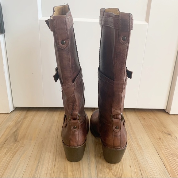 Frye Carmen Three Strap Leather Boots - Picture 2 of 7